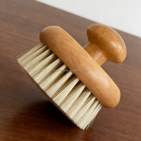 Brosse corporelle ovale en bois réutilisable, à poils doux en nylon végétalien naturel, avec logo personnalisé, pour exfoliation à sec