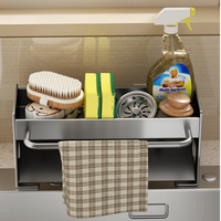 Évier de cuisine Plateau égouttoir Fournitures de nettoyage Support de rangement
