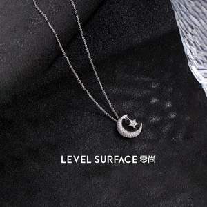 Collar de Estrella y Luna para Mujer, Colgante de Cuarzo, Cadena de Aleación de Zinc Plateada, Joyería de Moda para Regalo - Product Image 5