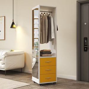 Espejo de Vestir Multifuncional con Perchero, Armario Vertical de Pie de Longitud Completa para Sala de Estar y - Product Image 4