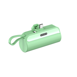 Promotional Gifts 5000mAh Pocket Capsule Power Banks Fast Charging Built-in Type-C Cable for iPhone Small Phone Holder