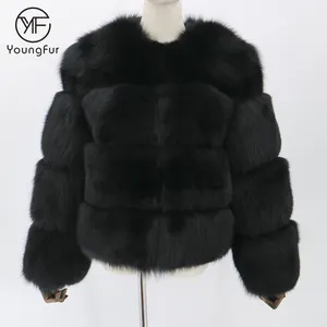 2023 뜨거운 판매 레이디 모피 코트 재킷 자연 여성 따뜻한 겨울 여우 모피 코트