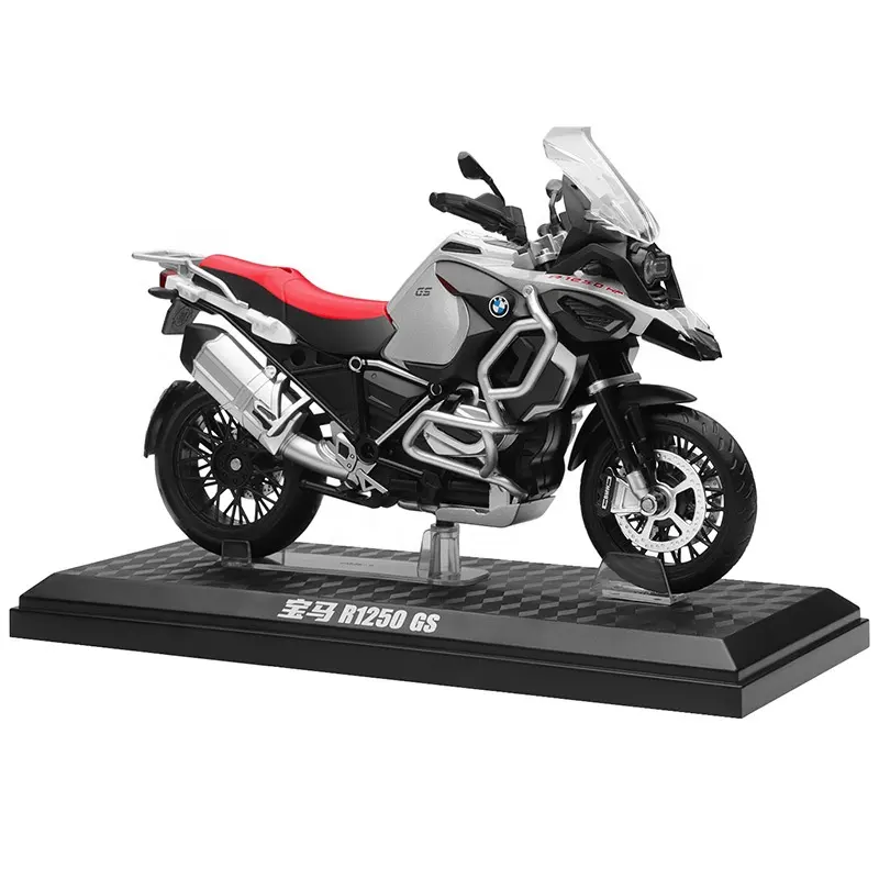 Diecast oyuncak araçlar motosiklet 1/12 BMW R1250 GS motosikletler alaşım Model oyuncak hediyeler için Diecast oyuncak araçlar