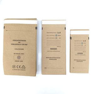 Sachet de stérilisation auto-scellant <span class=keywords><strong>EO</strong></span>/STÉAM avec double indicateur, pochette d'emballage en papier de qualité médicale Classe I, marron, à usage unique, pour voie orale - Product Image 5
