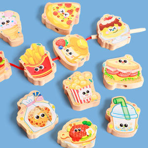 <span class=keywords><strong>Jeu</strong></span> de perles en bois pour enfants, en bois de hêtre, pour l'exercice de la concentration et le développement de la pensée logique, 3 styles au choix, jouet d'enfilage de perles pour enfants - Product Image 4