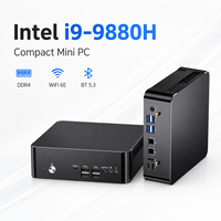 OEM ODM 32GB DDR4 2TB SSD Intel Core I9-9880H Mini PC 8 Core, Komputer Pribadi Mini dengan 2 Slot M.2 SSD dan USB 3.0