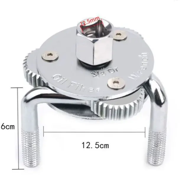 مفتاح براغي بغطاء فلتر الزيت بـ 3 فكاوي قابل للتعديل العالمي لأدوات إصلاح السيارات مع 3 أرجل مفتاح براغي فلتر زيت السيارة قابل للدوران