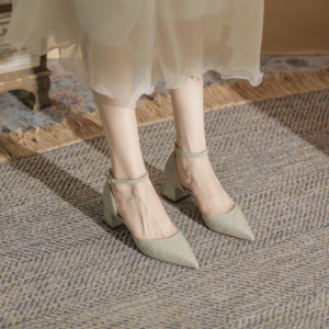 Zapatos de Tacón Alto de Satén con Pedrería para Hombre, Zapatos de Boda con Cordones y Punta Cuadrada - Product Image 3