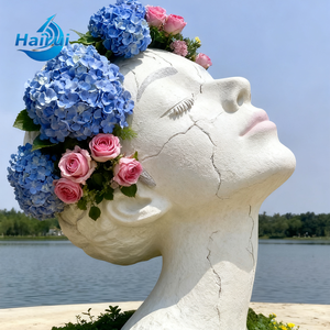 Estatua de Cabeza Gigante Femenina de Espuma de Fibra de Vidrio Estilo Occidental Hecha a Medida para Decoración de Bares, Centros Comerciales y Parques - Product Image 4