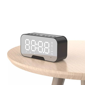 Haut-parleur Bluetooth avec affichage de l'heure et de la température, radio FM, carte TF, miroir LED, réveil - Product Image 6
