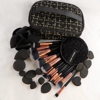 Éponges et pinceaux de maquillage professionnels personnalisés avec logo, synthétiques, sans cruauté animale, pour le visage, le fond de teint et les sourcils