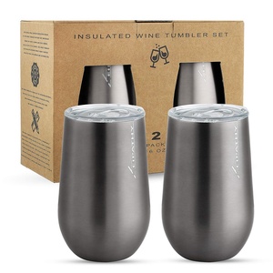 Vaso de <span class=keywords><strong>vino</strong></span> térmico <span class=keywords><strong>con</strong></span> aislamiento al vacío de acero inoxidable 450 de doble pared 18/8 ML/16OZ reutilizable <span class=keywords><strong>con</strong></span> pajita - Product Image 4