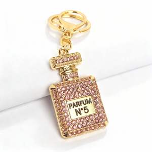 Llavero de Metal con Colgante Redondo de Cristal de Lujo, Amuleto de Brújula Esmaltado Personalizado de Estilo Vintage, Perfecto para Regalo - Product Image 4