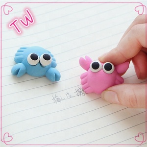 Borrador 3D con Forma de Cangrejo de Dibujos Animados, Color Personalizable, Diseño Único, Borradores Portátiles para Niños - Product Image 2