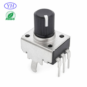 20 Years factory direct 1k 10k 50k 100k 3 Pins vertical mount pcb Linear rotary Potentiometer with white point - Product Image 2