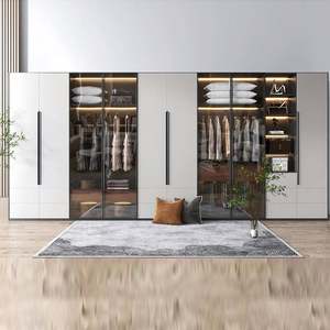 Armario de Madera Ligero de Lujo Personalizado, Muebles de Dormitorio, Diseño de Guardarropa - Product Image 3