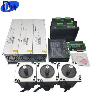 3 Axis Nema34 Cnc Stappenmotor Kits 1714oz-in + Mach3 Controller Board + DM860D Stepper Driver