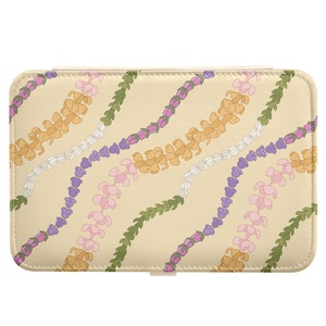 Hawaii Puakenikeni Lei Small Jewelry Box Necklace Ring Storage Organizer Mini Jewelry <b>Case</b> Travel Jewelry Organizer for Girls - Product Image 2