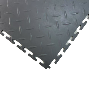 Vente en gros Offre Spéciale revêtement de <span class=keywords><strong>sol</strong></span> industriel <span class=keywords><strong>gris</strong></span> noir diamant pièce de monnaie Carreaux en <span class=keywords><strong>pvc</strong></span> à emboîtement Plancher d'atelier en plastique - Product Image 1