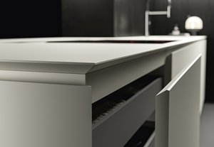 Mueble de Cocina Moderno con Puerta y Panel de MDF en Acabado de Madera Oscura para Uso en Hogares Contemporáneos - Product Image 3