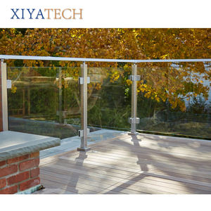 XIYATECH Barandilla de vidrio de poste de acero inoxidable moderna con pasamanos seguro para balcones al aire libre e instalaciones de cercado - Product Image 6