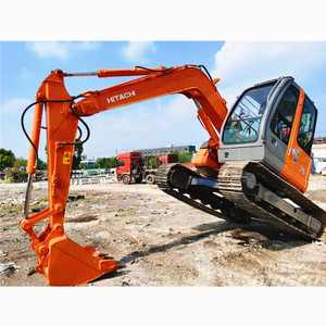 HITACHI รถ Zx75us 7.5ตันรถขุดตีนตะขาบไฮดรอลิกตีนตะขาบพร้อมปั๊มเครื่องยนต์และมอเตอร์ที่ดีที่สุดของญี่ปุ่น