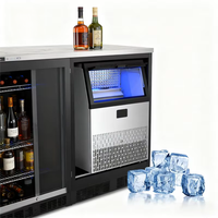 Machine à glaçons commerciale automatique à refroidissement par air, certifiée CE, 25 kg/24h, pour entreprises et usage domestique