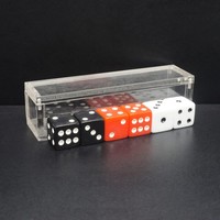 Boîte de présentation de dés en acrylique transparent avec couvercle magnétique, étui de rangement pour dés de jeu