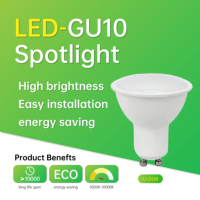 100 °   Foco LED GU10 con ángulo de haz de 6W 540lm 3000K-10000K 110-130V LI-DOB para museo, galería, comercio y hogar