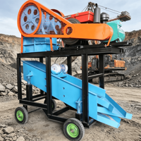 Concasseur à mâchoires JinWang 2026 pour minerai d'or PE 400x600, plaque de bascule pour machine mobile de concassage de pierres avec crible vibrant