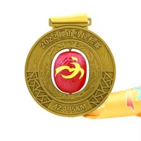 Médailles de sport de marathon personnalisées en or 3D, médailles en métal vierges avec découpe numérique, impression en gravure numérique pour cadeaux sportifs