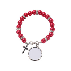 Chapelet Catholique Bijoux Bracelet Transfert Chaud Croix Conception DIY Saint Icône Photos Prêt à Vendre Bracelet Accessoire - Product Image 3