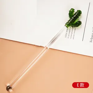 Factory Supply Cactus Handmade Drink Cocktail Bar Accessories Glass Swizzle Stick
