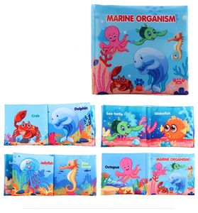 Vente chaude livres en tissu anglais cognitifs pour enfants bébé livres cognitifs d'animaux marins jouets éducatifs - Product Image 2