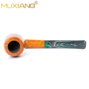 Muxiang Briar Wood Smoking Pipe Straight Type Handcrafted With 3mm Carbon Filter For Men - Product Image 3
