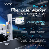 Machine de marquage laser à fibre DOCOD Venus1 Series 50W pour pièces automobiles, gravure sur métal, codes QR, codes-barres, traçabilité