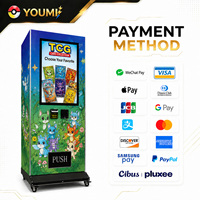 Distributeur automatique de cartes à collectionner intelligent avec paiement sans espèces et écran tactile 32 pouces pour la vente de cartes Pokémon