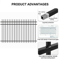 Clôture de sécurité pour piscine creusée, style minimaliste moderne, en alliage d'aluminium et de zinc, pour jardin extérieur, cour arrière, protection enfant