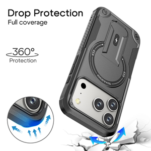 Shatterproof và Drop-RESISTANT iPhone 11-17 Trường hợp với Magnetic người giữ điện thoại và đa chức năng xe trường hợp điện thoại - Product Image 3