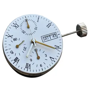 Çin Chronograph hareketi, CH3LZF1 modifiye klon 7750 7753 otomatik Chronograph hareketi şerit Finish hiçbir tarih