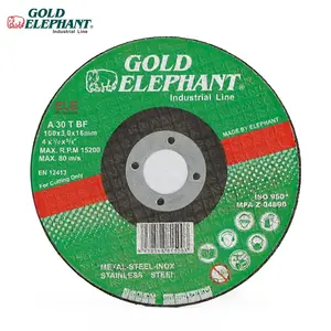 Elefante de ouro 4 polegadas 4x1/8x5/8 ''100x3.0x16mm, disco de corte de ferro inox para ferro e aço inoxidável