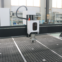 Routeur CNC 3 axes à servomoteur, NC Studio, à engrenage unique, pour découpe MDF et fabrication de portes en bois, 2000x3000mm, avec adsorption sous vide