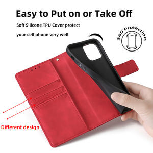 Coque de téléphone en cuir de luxe de couleur pure boucle magnétique étui de téléphone portable pour Samsung S24 S23 S22 <span class=keywords><strong>S21</strong></span> Plus portefeuille porte-monnaie 15 Pro - Product Image 5