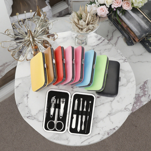 Conjunto Clássico Profissional de Cortadores de Unhas em Aço Inoxidável <span class=keywords><strong>7</strong></span> em 1, Caixa Portátil para Manicure e Pedicure, Tesoura Plástica Personalizada para Cuidados com as Unhas - Product Image 6