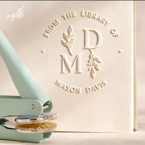 Sellos Personalizados para Libros, Sellos con Logotipo para Invitaciones de Boda, Sello de Relieve <span class=keywords><strong>Personalizado</strong></span>, Impresión Dorada, Sellos Manuales DIY - Product Image 4