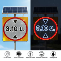 Panneau d'avertissement de trafic en aluminium à haute luminosité panneau de limite de hauteur LED solaire pour le Type de sécurité de construction routière