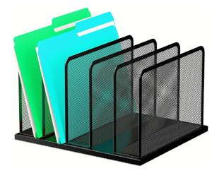 Desk <b>File</b> <b>Organizer</b> Upright Mesh Desktop <b>Organizer</b> <b>File</b> Sorter Office Organization <b>File</b> Holder for Home Office Classroom White - Product Image 6