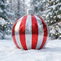 Décoration d'événements Gros ballon gonflable Ballon miroir Ornement de Noël en PVC Boules miroir Décorations de Noël Sphère