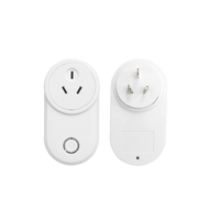 Boîtier intelligent modulaire standard AU pour prise femelle avec bouton intégré, port V0, en PC ignifuge, pour l'automatisation hôtelière