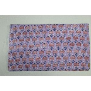 Tela de Algodón Estampada a Mano Estilo Bohemio con Diseño Floral Moderno de Jaipur, Material para Bolsos y Cortinas, Tela Ligera para Vestidos - Product Image 5